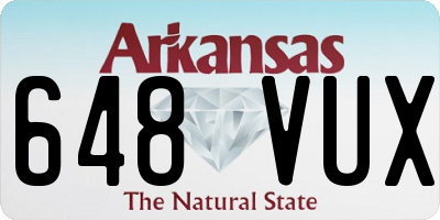AR license plate 648VUX