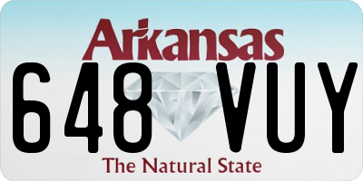 AR license plate 648VUY