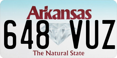 AR license plate 648VUZ