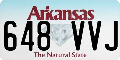 AR license plate 648VVJ