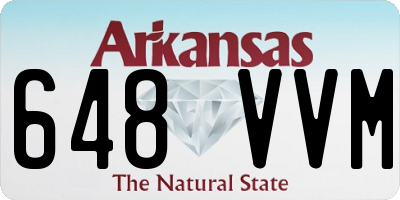 AR license plate 648VVM