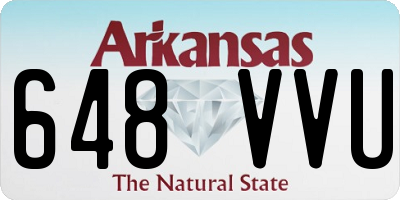 AR license plate 648VVU