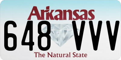 AR license plate 648VVV