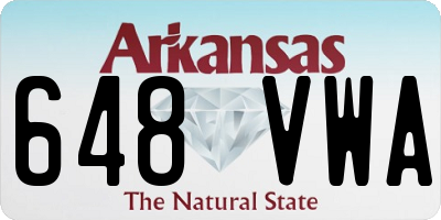 AR license plate 648VWA