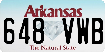 AR license plate 648VWB