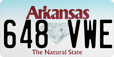 AR license plate 648VWE