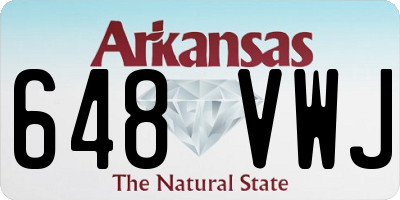AR license plate 648VWJ