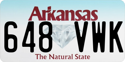 AR license plate 648VWK