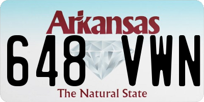AR license plate 648VWN
