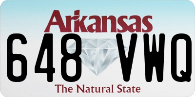 AR license plate 648VWQ