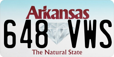 AR license plate 648VWS