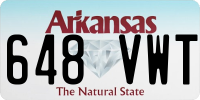 AR license plate 648VWT