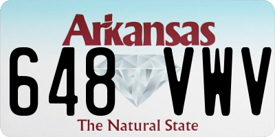 AR license plate 648VWV