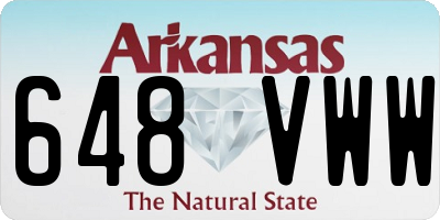 AR license plate 648VWW