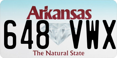 AR license plate 648VWX