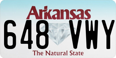 AR license plate 648VWY