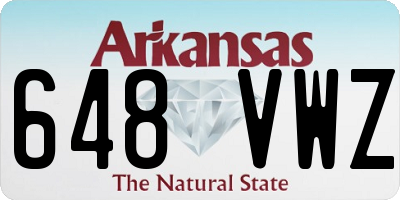 AR license plate 648VWZ