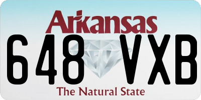 AR license plate 648VXB