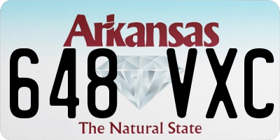 AR license plate 648VXC