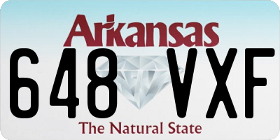 AR license plate 648VXF