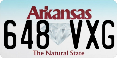 AR license plate 648VXG