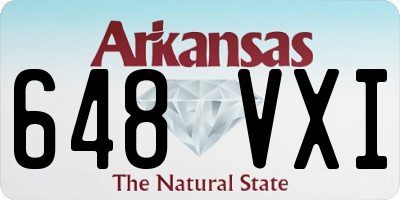 AR license plate 648VXI