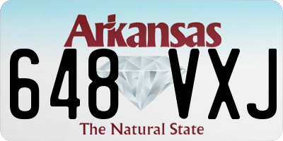 AR license plate 648VXJ