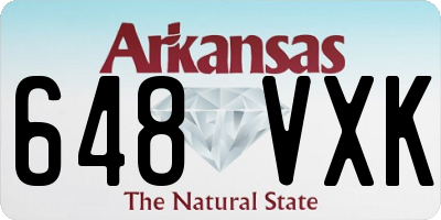 AR license plate 648VXK