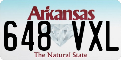 AR license plate 648VXL