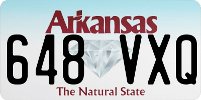 AR license plate 648VXQ