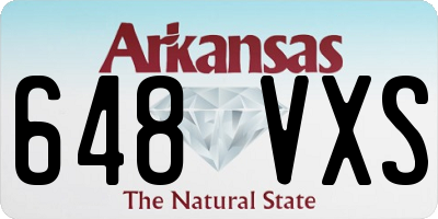 AR license plate 648VXS