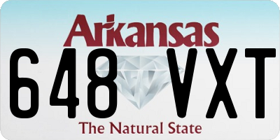 AR license plate 648VXT