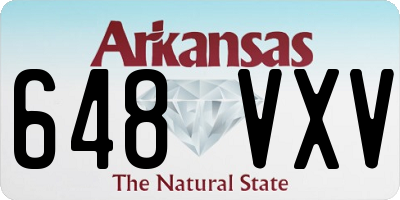 AR license plate 648VXV