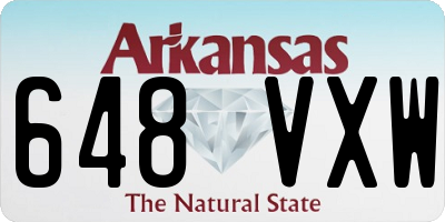 AR license plate 648VXW