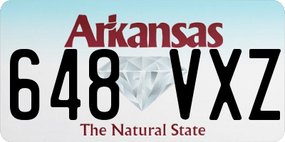 AR license plate 648VXZ