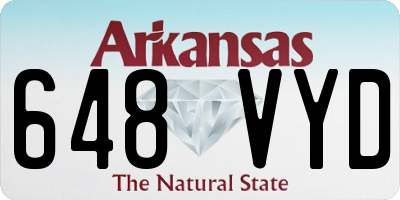 AR license plate 648VYD