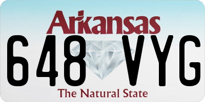 AR license plate 648VYG