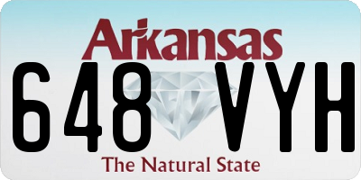 AR license plate 648VYH
