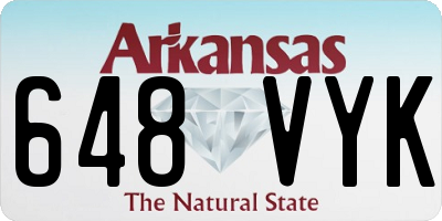AR license plate 648VYK