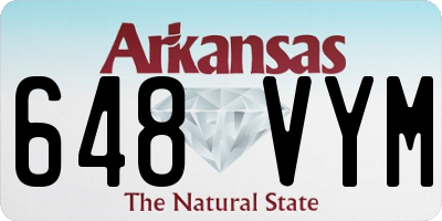 AR license plate 648VYM