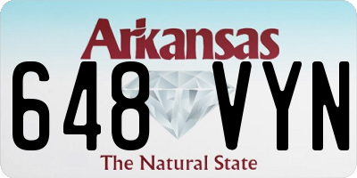 AR license plate 648VYN