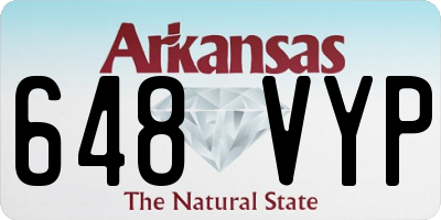 AR license plate 648VYP