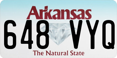 AR license plate 648VYQ
