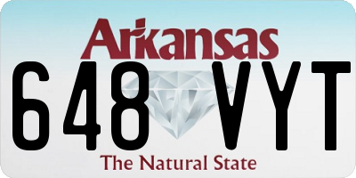 AR license plate 648VYT