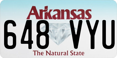 AR license plate 648VYU