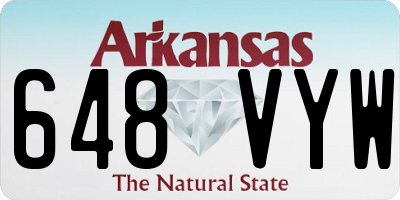 AR license plate 648VYW