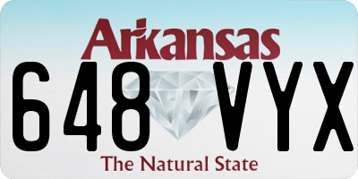 AR license plate 648VYX