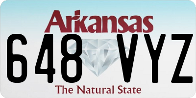 AR license plate 648VYZ