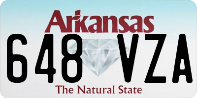 AR license plate 648VZA