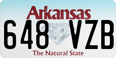 AR license plate 648VZB